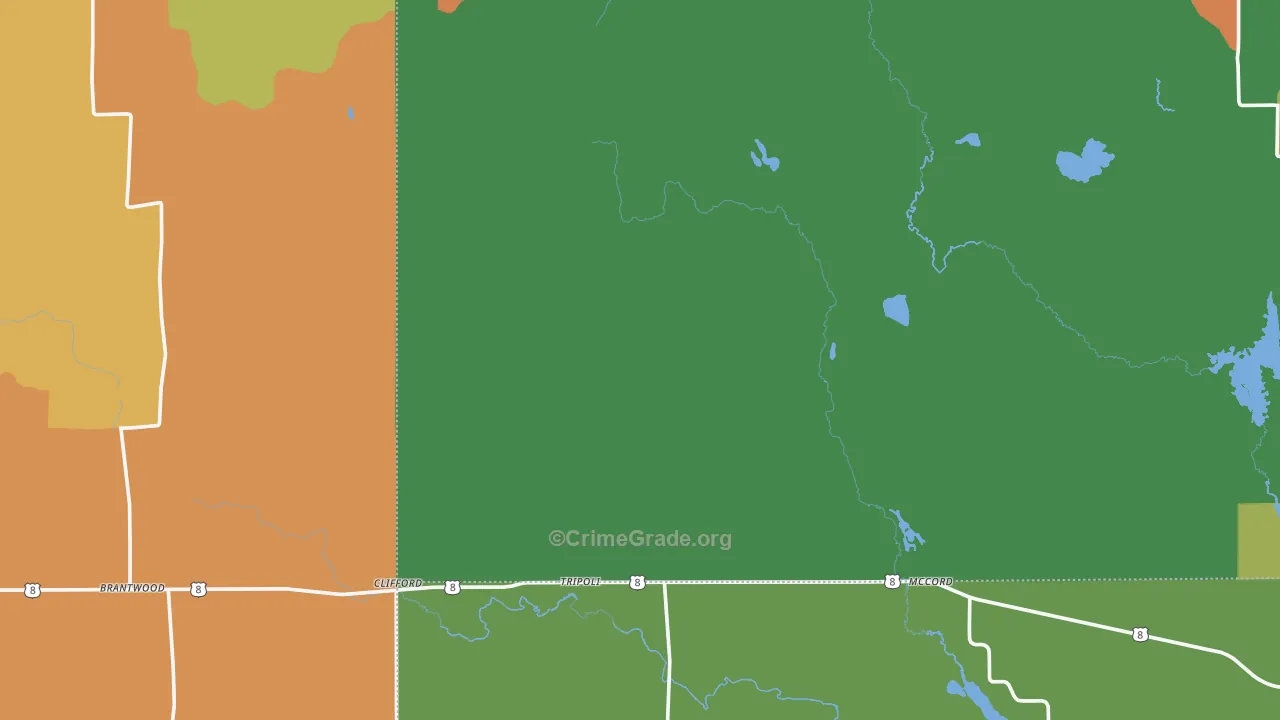 54564, WI Map of Theft Rates