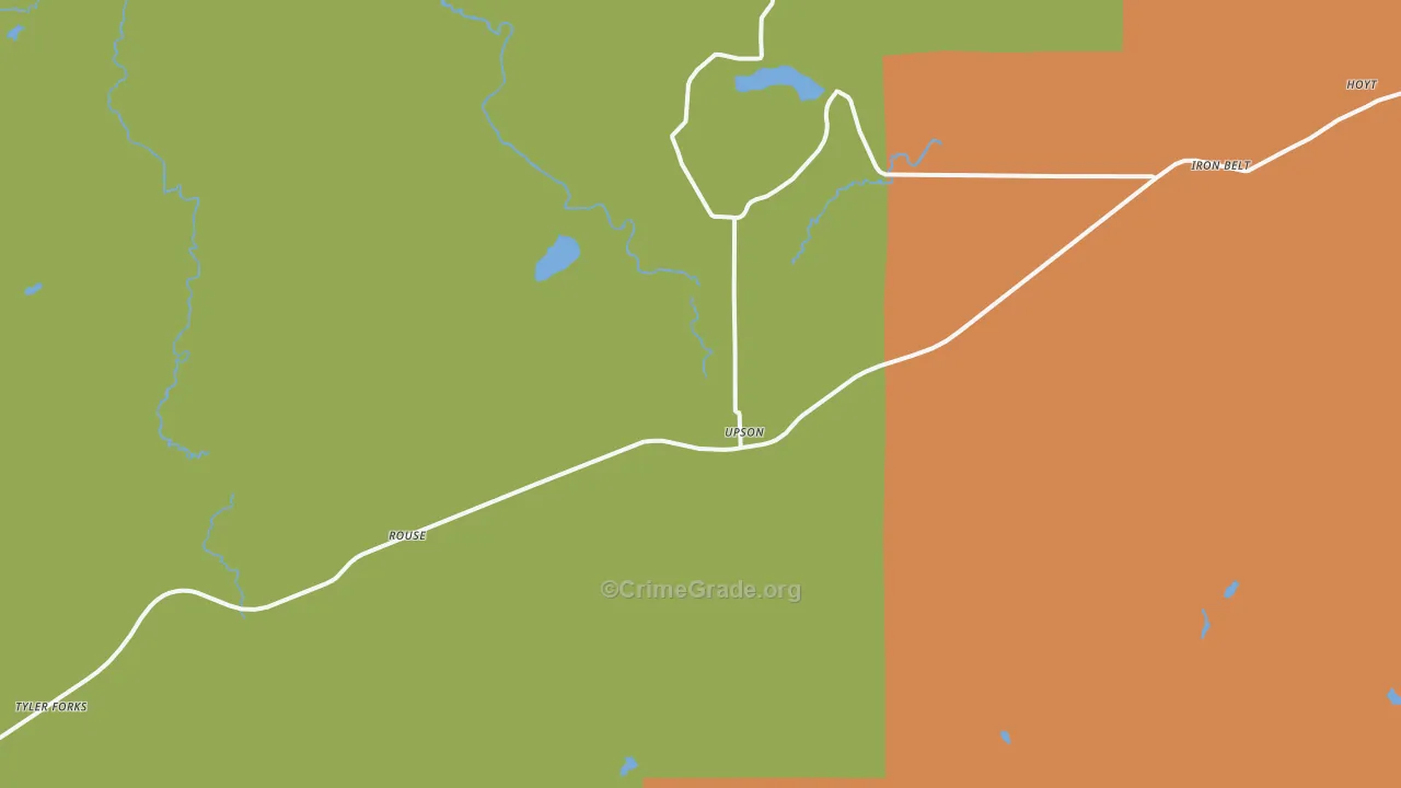 54565, WI Map of Theft Rates