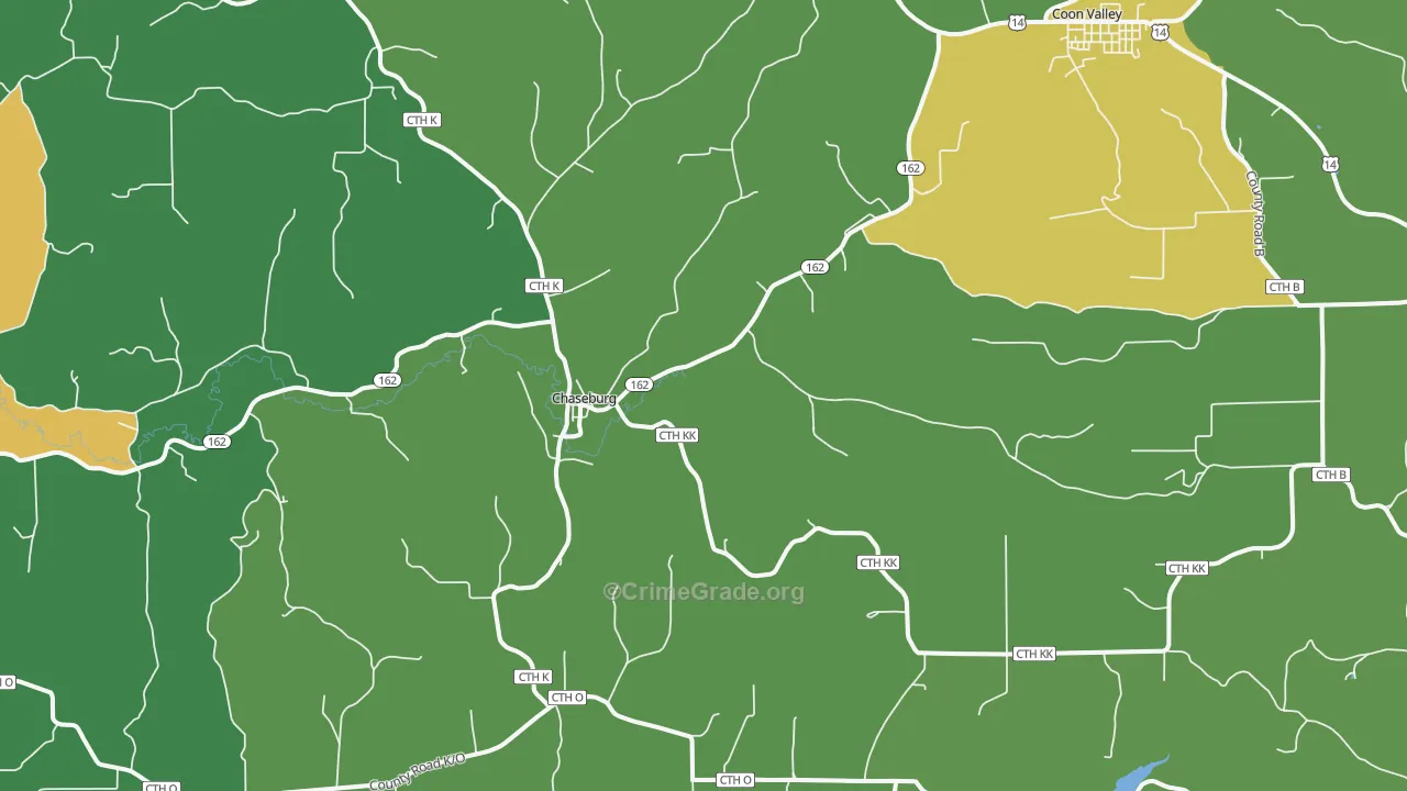 54621, WI Map of Theft Rates