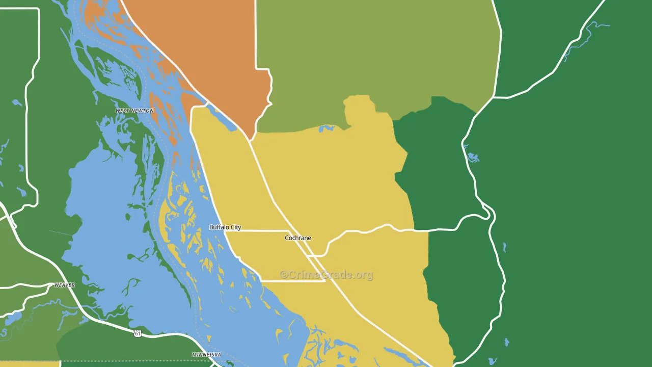 54622, WI Map of Theft Rates