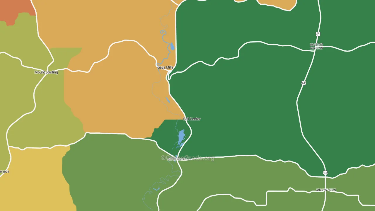 54631, WI Map of Theft Rates