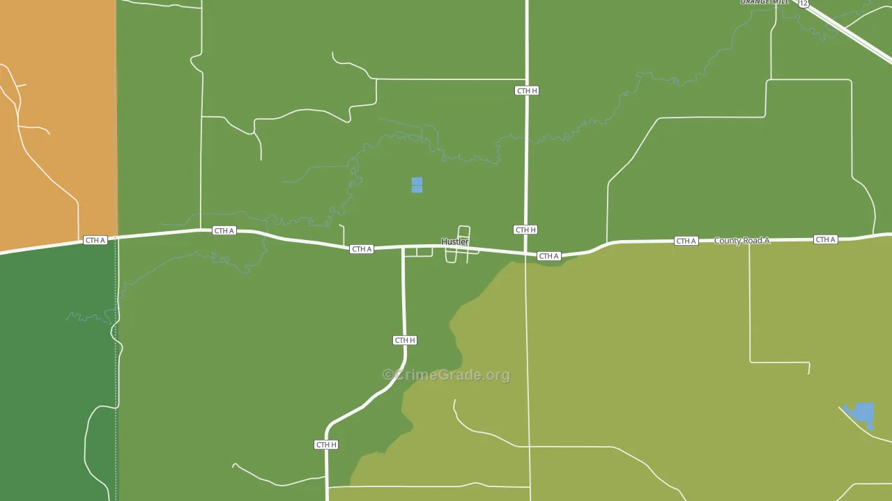 54637, WI Map of Theft Rates