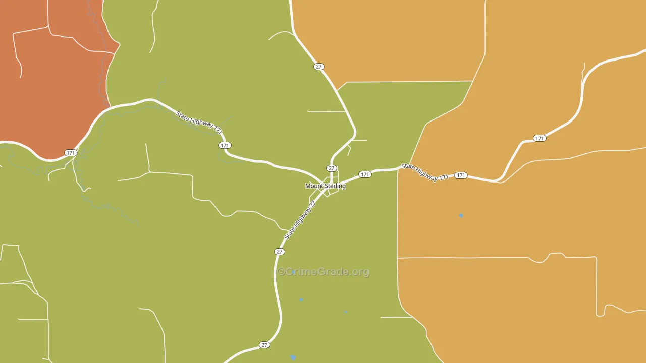 54645, WI Map of Theft Rates