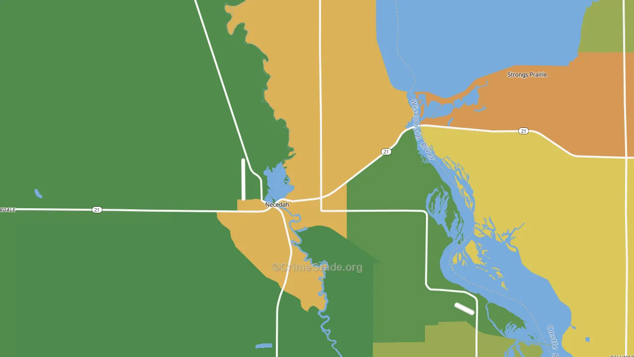 54646, WI Map of Theft Rates