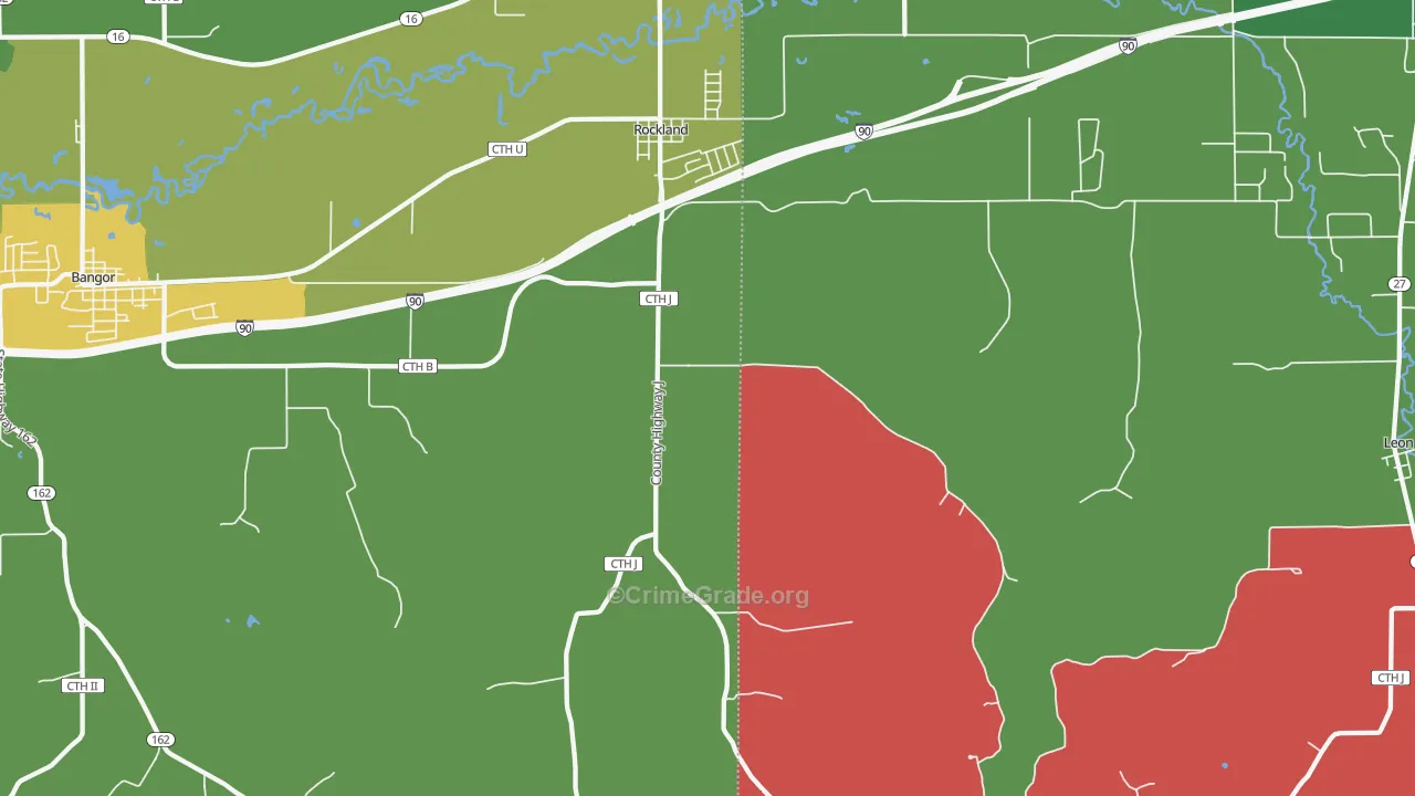 54653, WI Map of Theft Rates