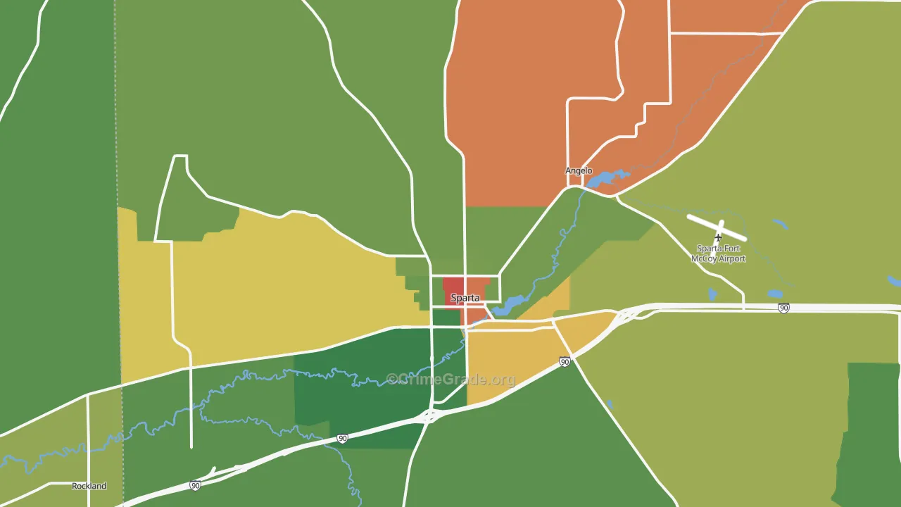 54656, WI Map of Theft Rates