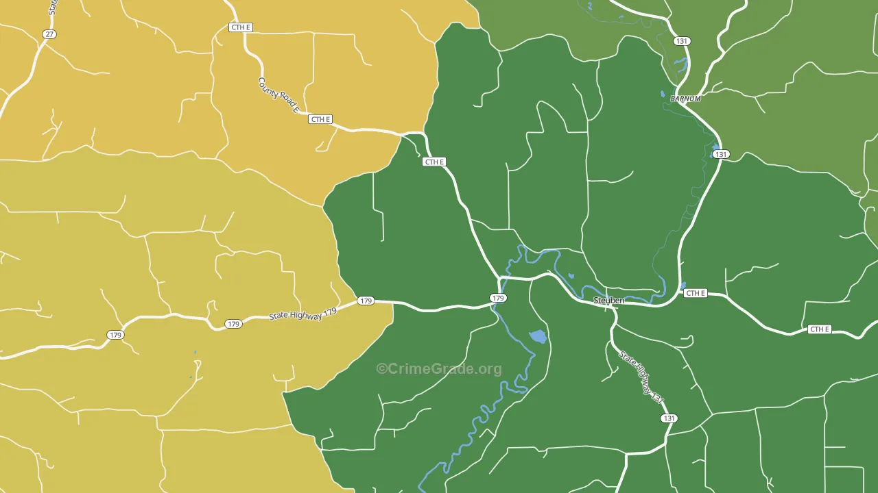 54657, WI Map of Theft Rates
