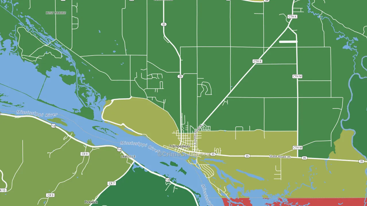 54661, WI Map of Theft Rates