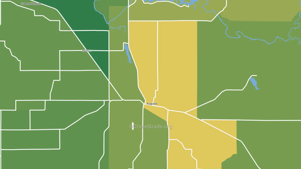 54722, WI Map of Theft Rates