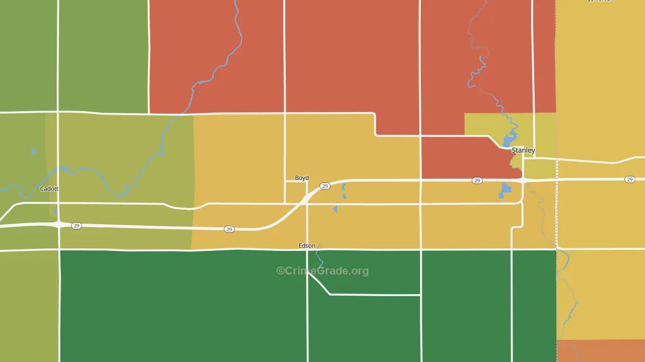 54726, WI Map of Theft Rates