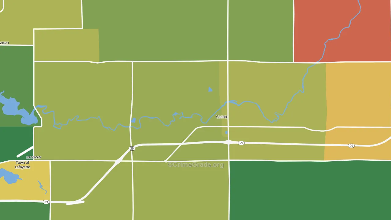 54727, WI Map of Theft Rates