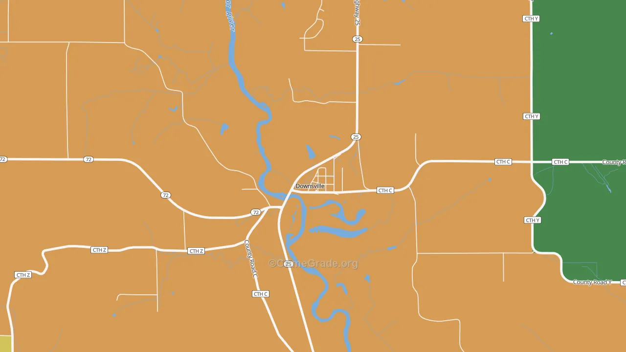 54735, WI Map of Theft Rates