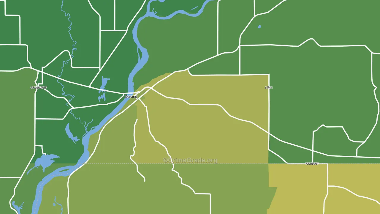 54736, WI Map of Theft Rates