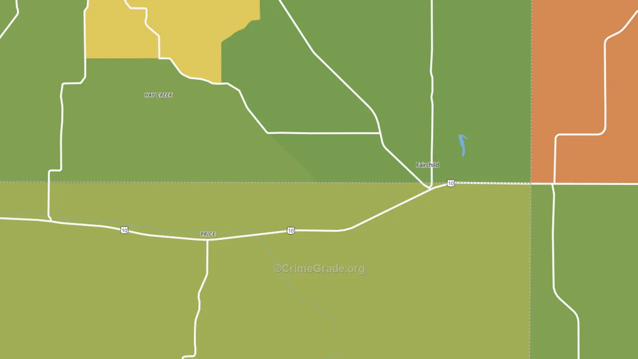 54741, WI Map of Theft Rates