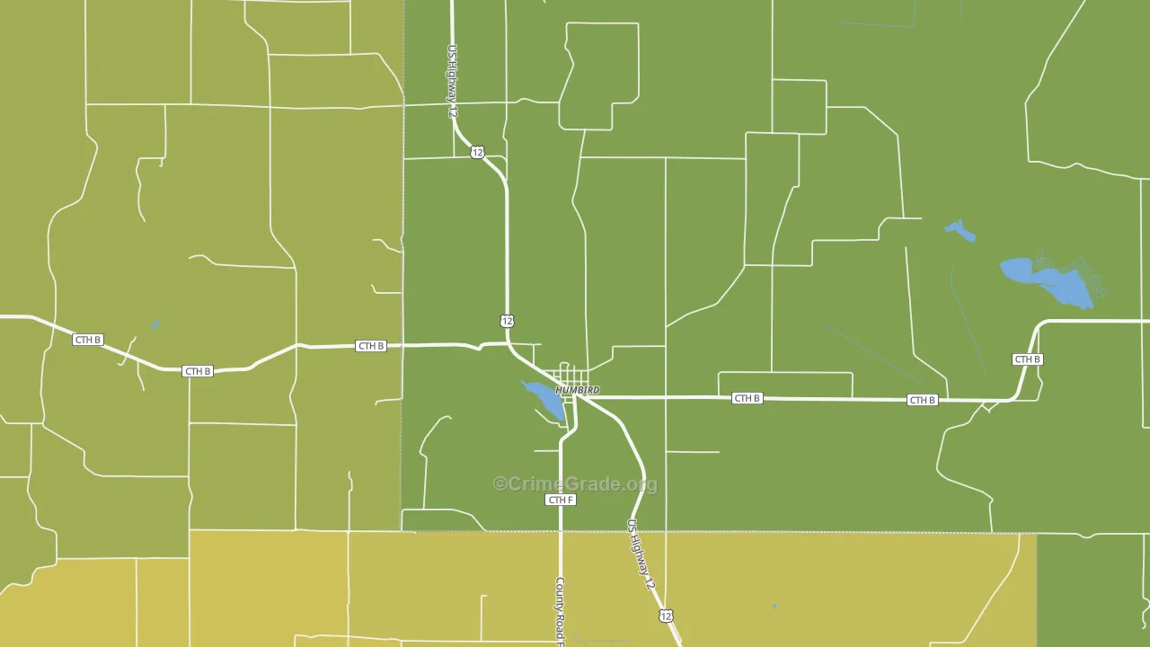 54746, WI Map of Theft Rates