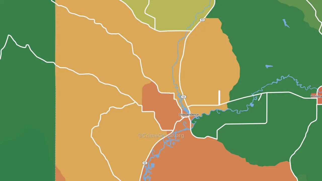 54747, WI Map of Theft Rates