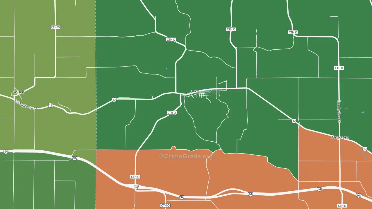 54749, WI Map of Theft Rates