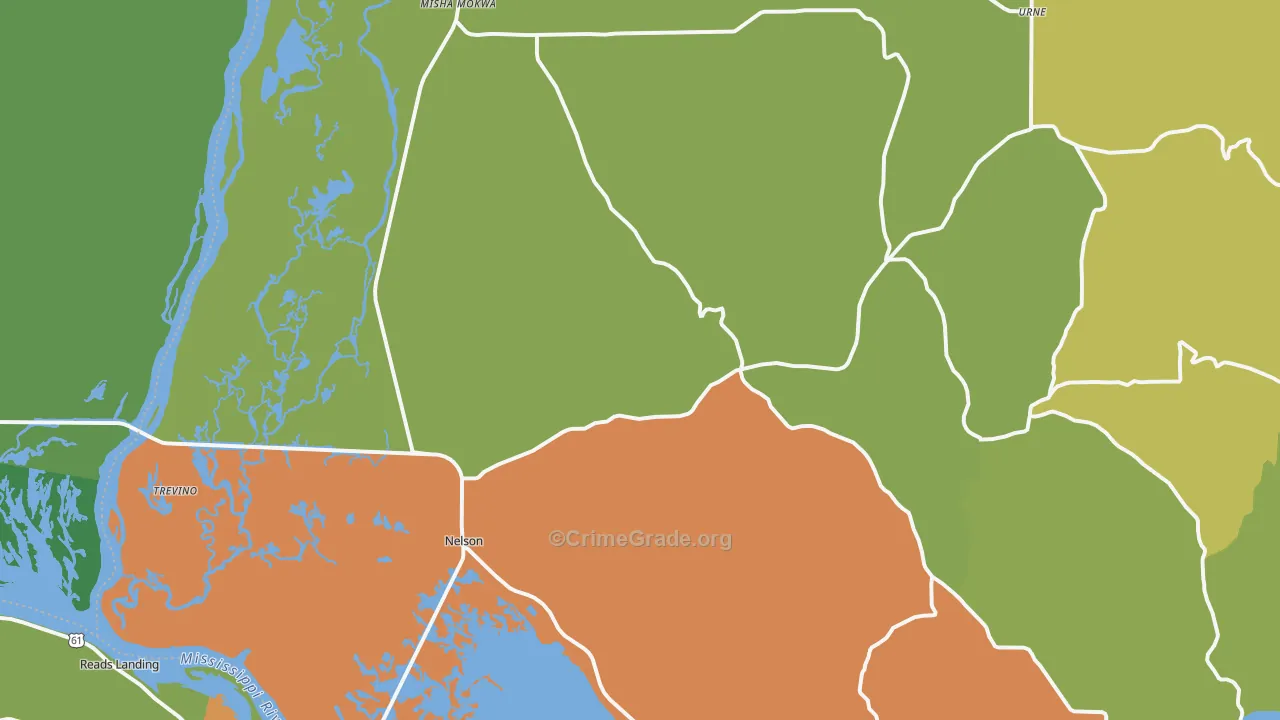 54756, WI Map of Theft Rates