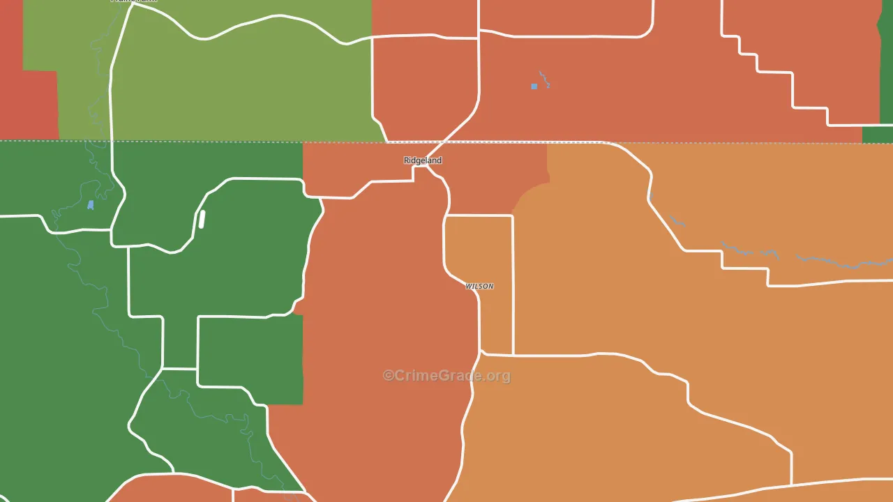54763, WI Map of Theft Rates