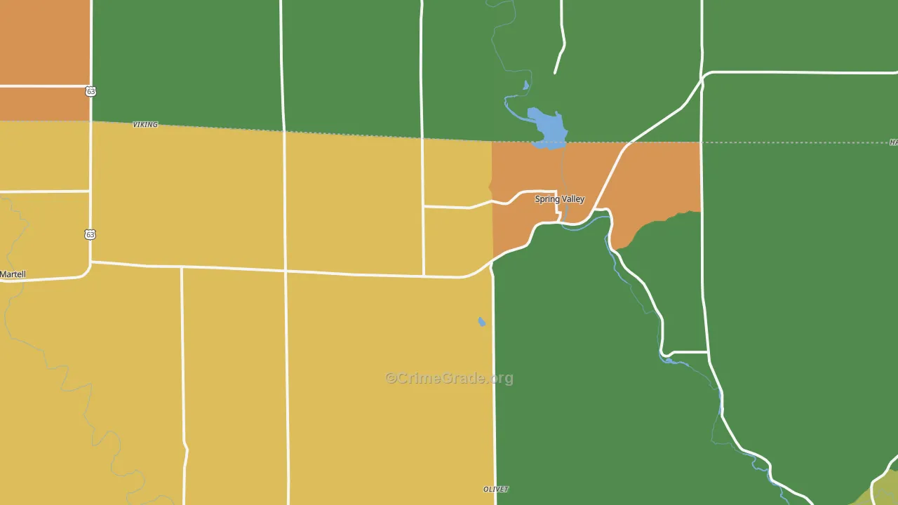 54767, WI Map of Theft Rates