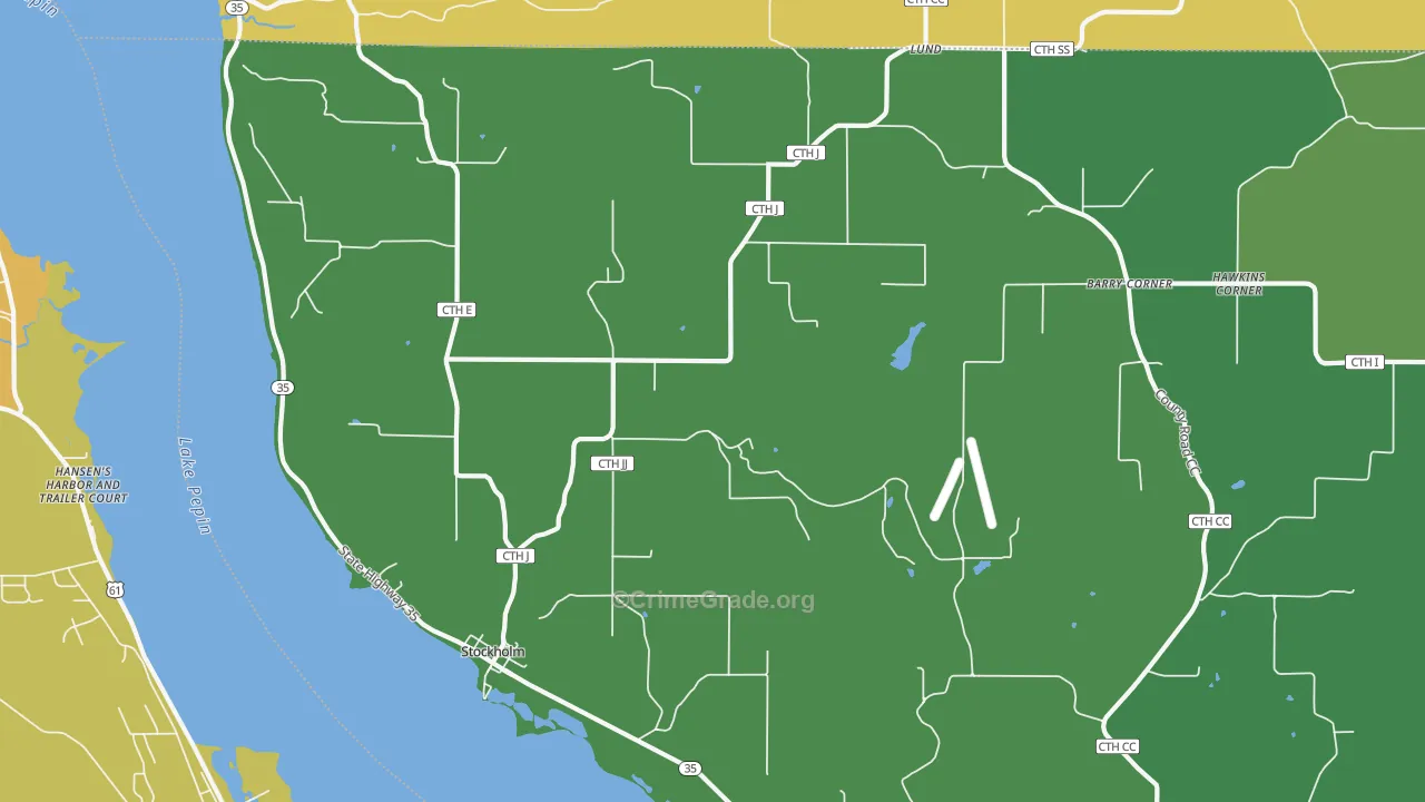 54769, WI Map of Theft Rates