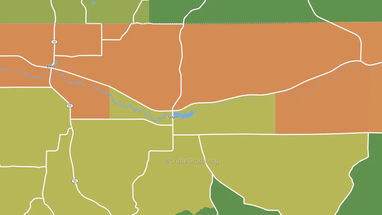 54770, WI Map of Theft Rates