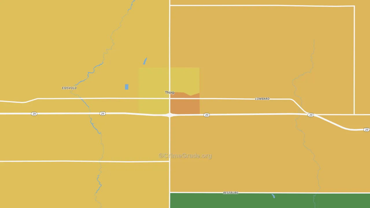 54771, WI Map of Theft Rates