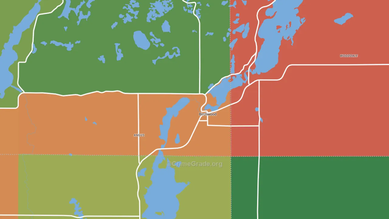 54817, WI Map of Theft Rates