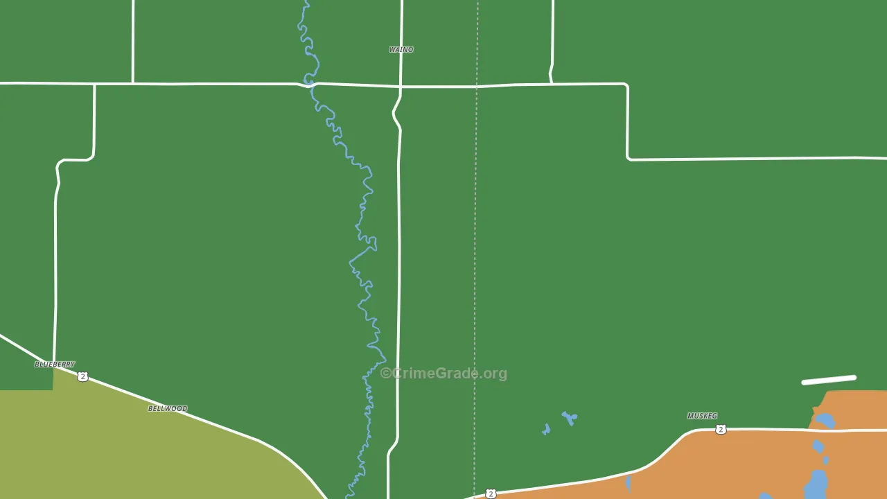 54820, WI Map of Theft Rates