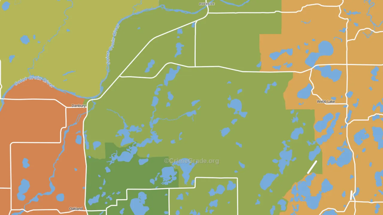 54830, WI Map of Theft Rates