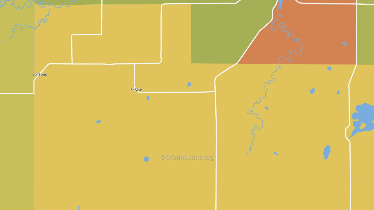 54836, WI Map of Theft Rates