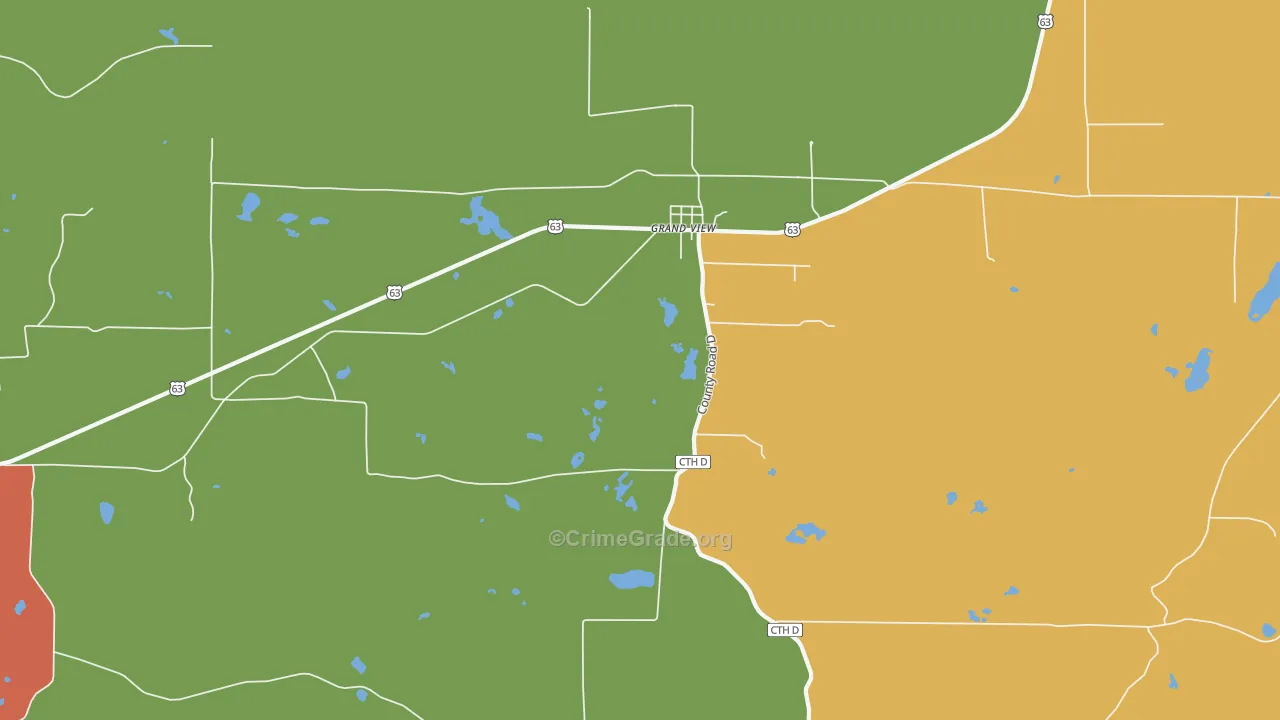 54839, WI Map of Theft Rates