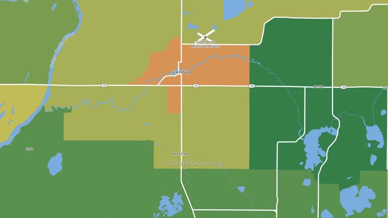 54840, WI Map of Theft Rates