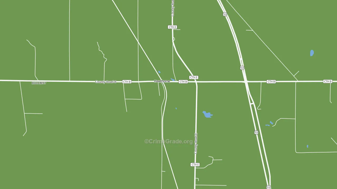 54842, WI Map of Theft Rates