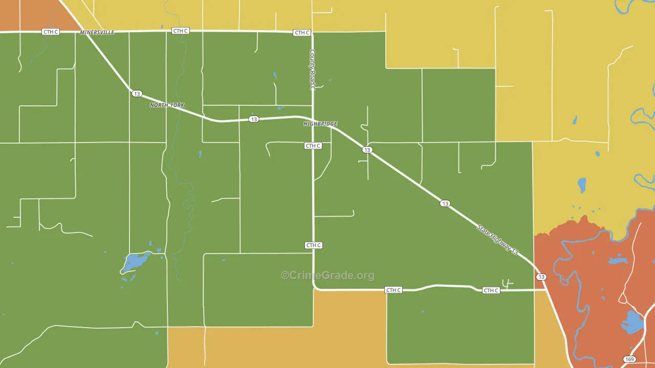 54846, WI Map of Theft Rates