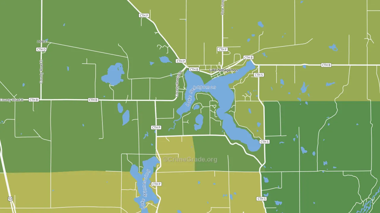 54849, WI Map of Theft Rates