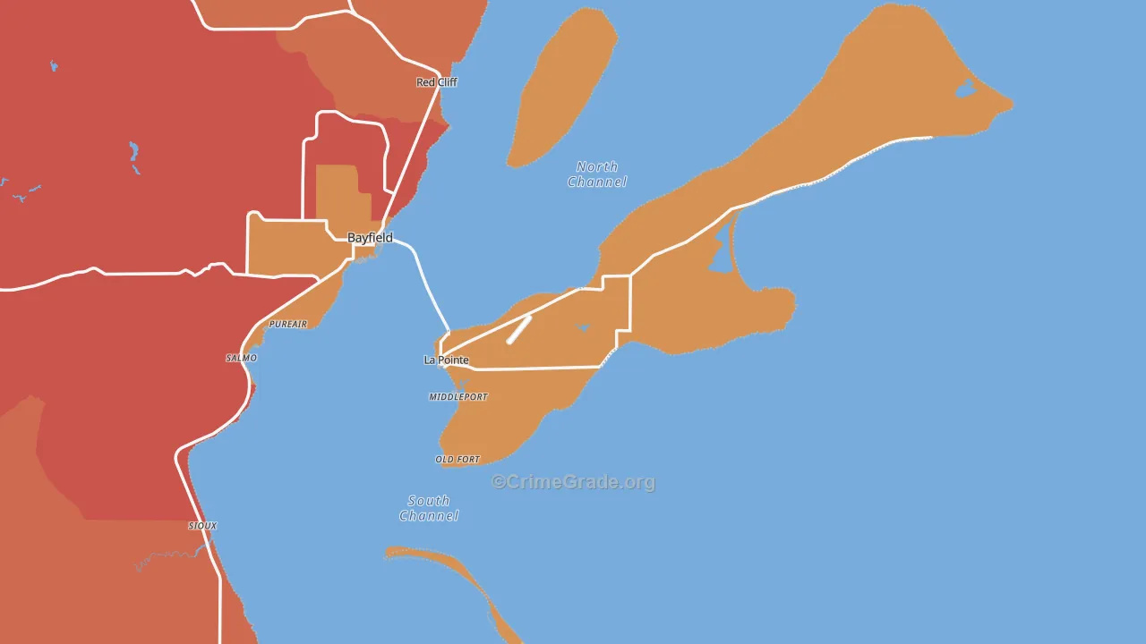 54850, WI Map of Theft Rates