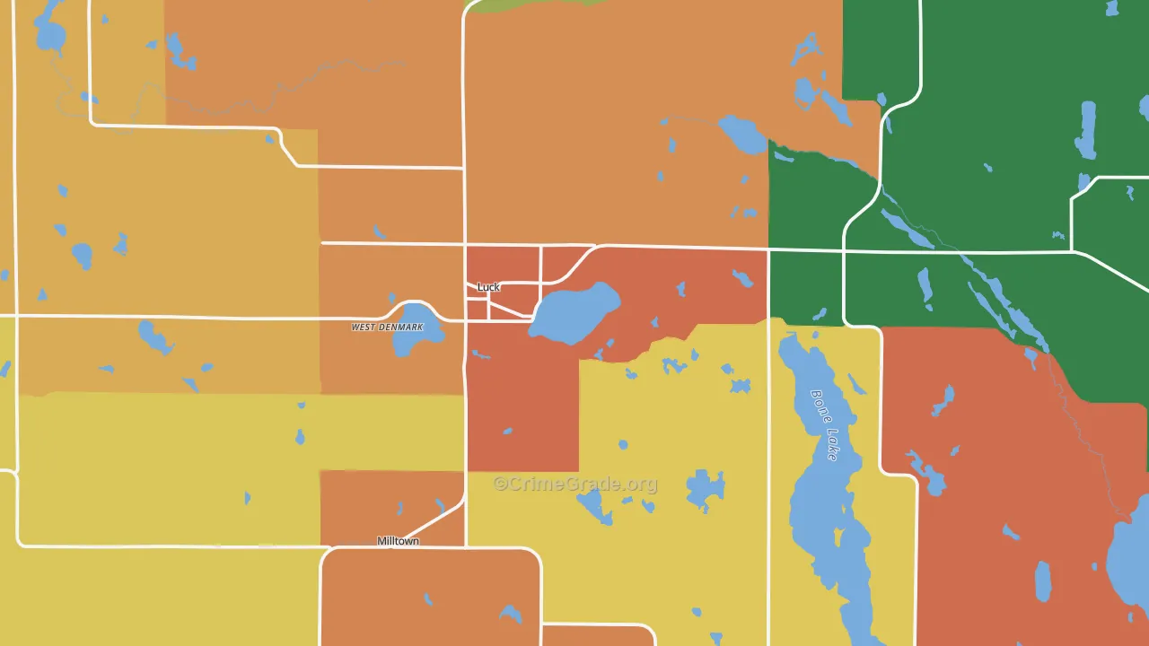 54853, WI Map of Theft Rates
