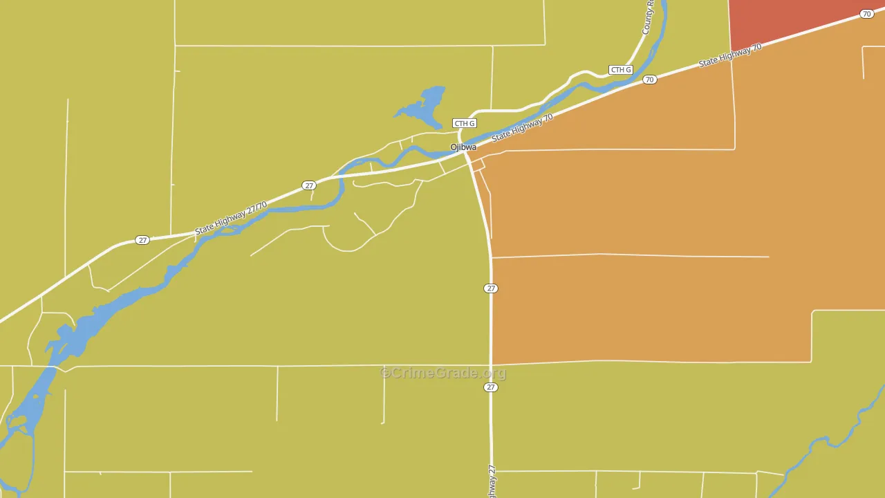54862, WI Map of Theft Rates