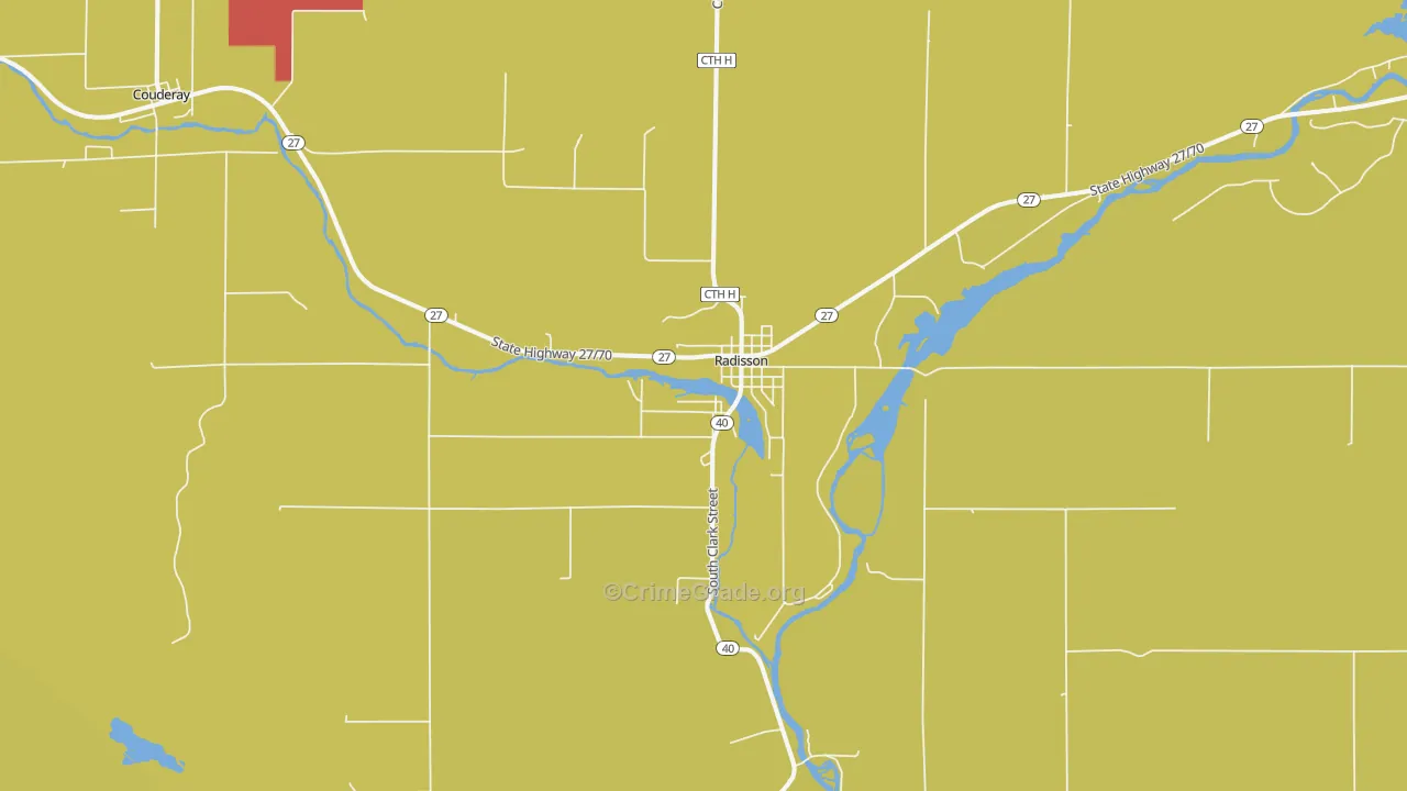 54867, WI Map of Theft Rates