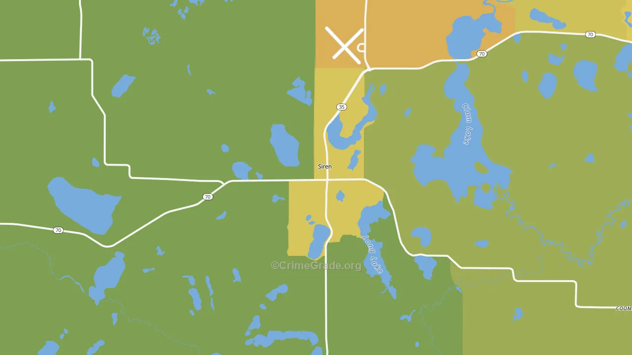 54872, WI Map of Theft Rates