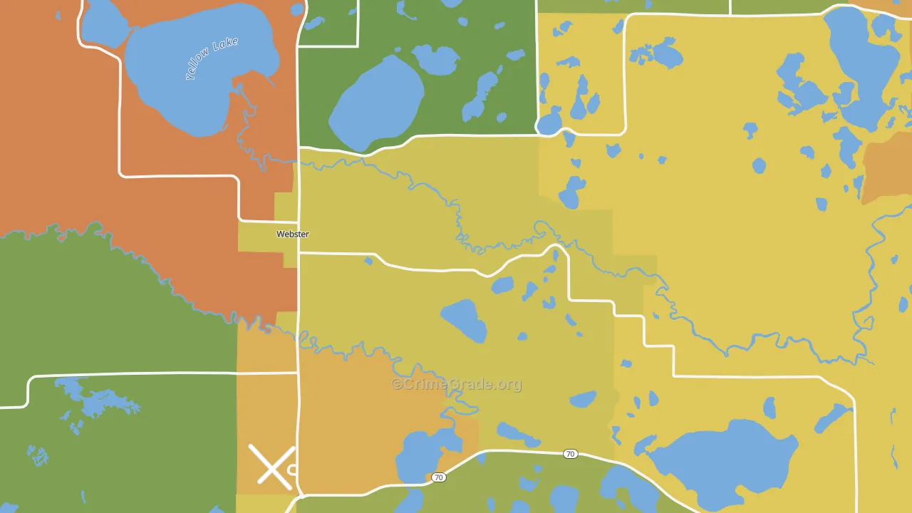 54893, WI Map of Theft Rates