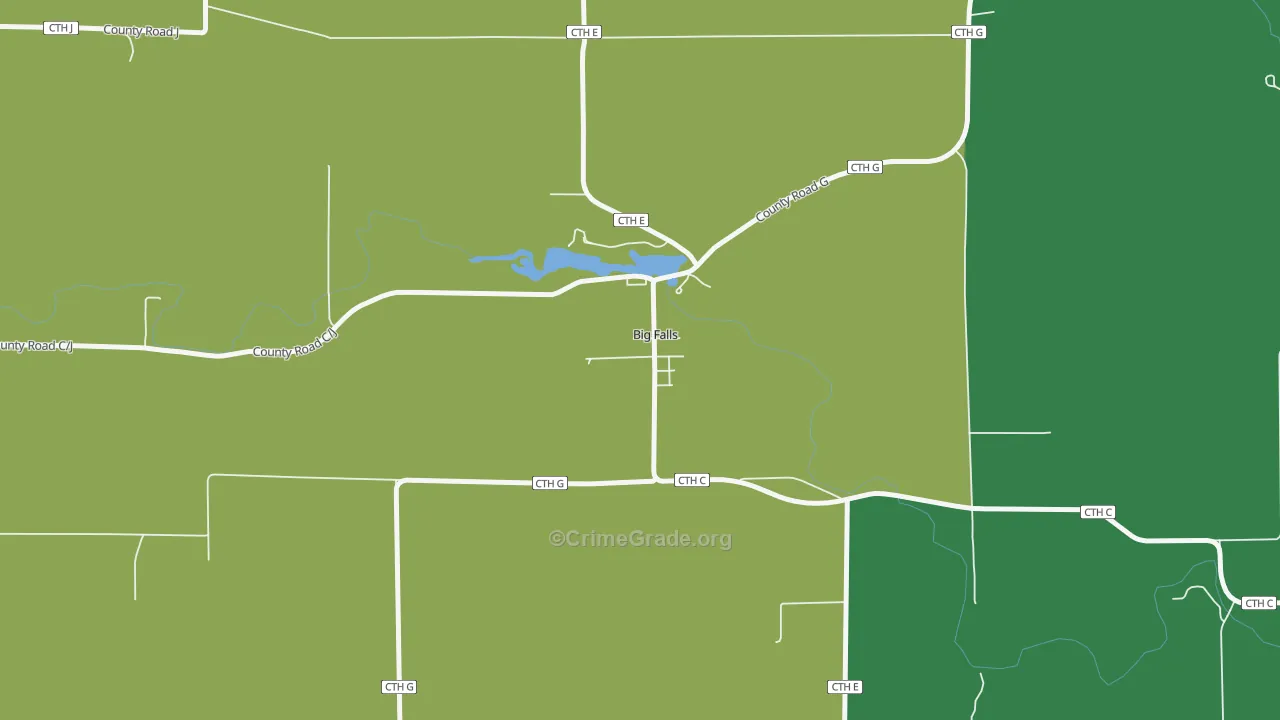 54926, WI Map of Theft Rates