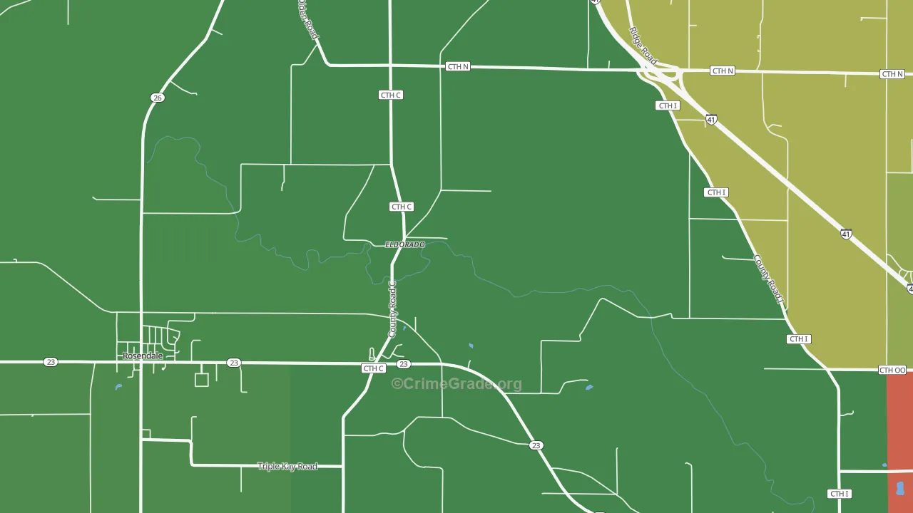 54932, WI Map of Theft Rates