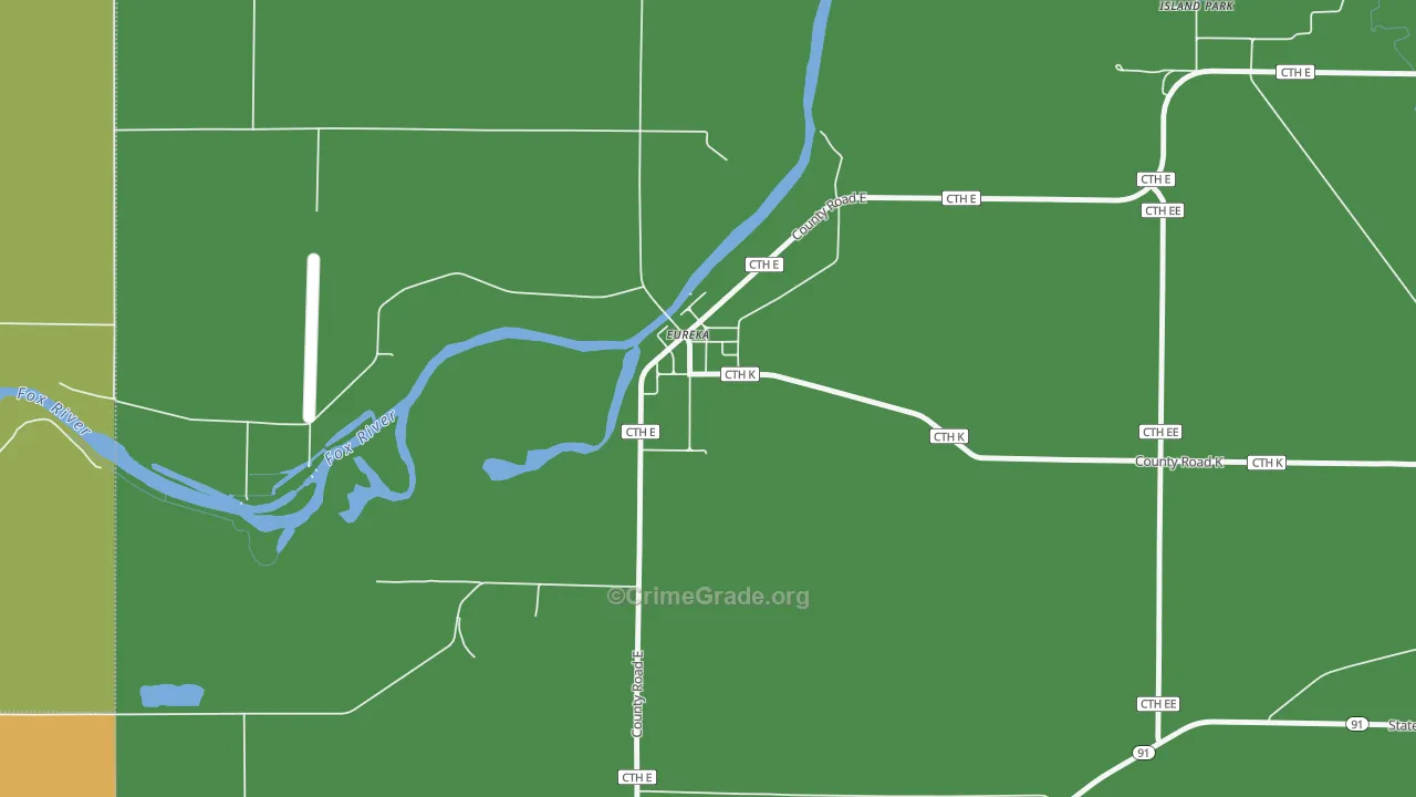 54934, WI Map of Theft Rates