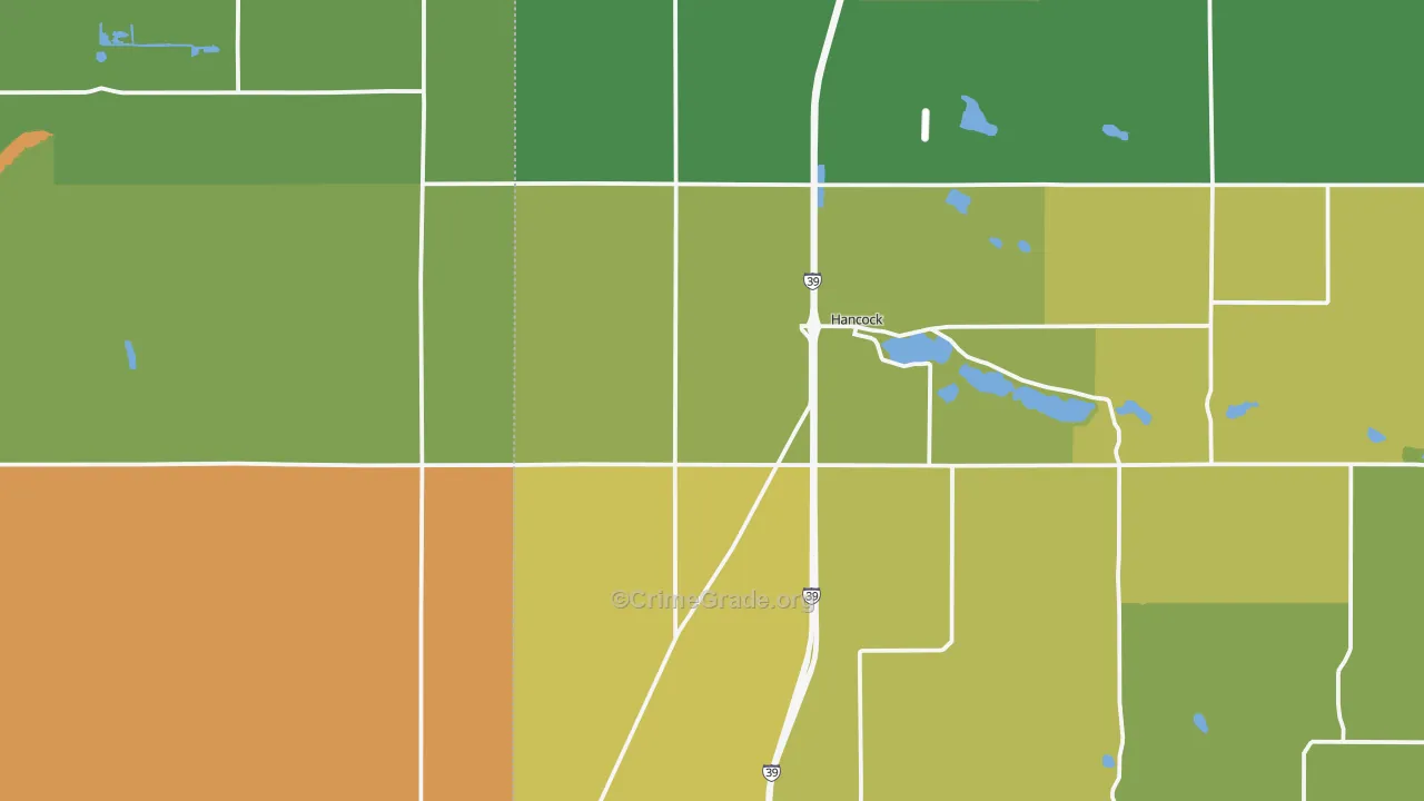 54943, WI Map of Theft Rates