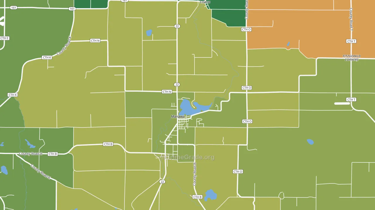 54949, WI Map of Theft Rates