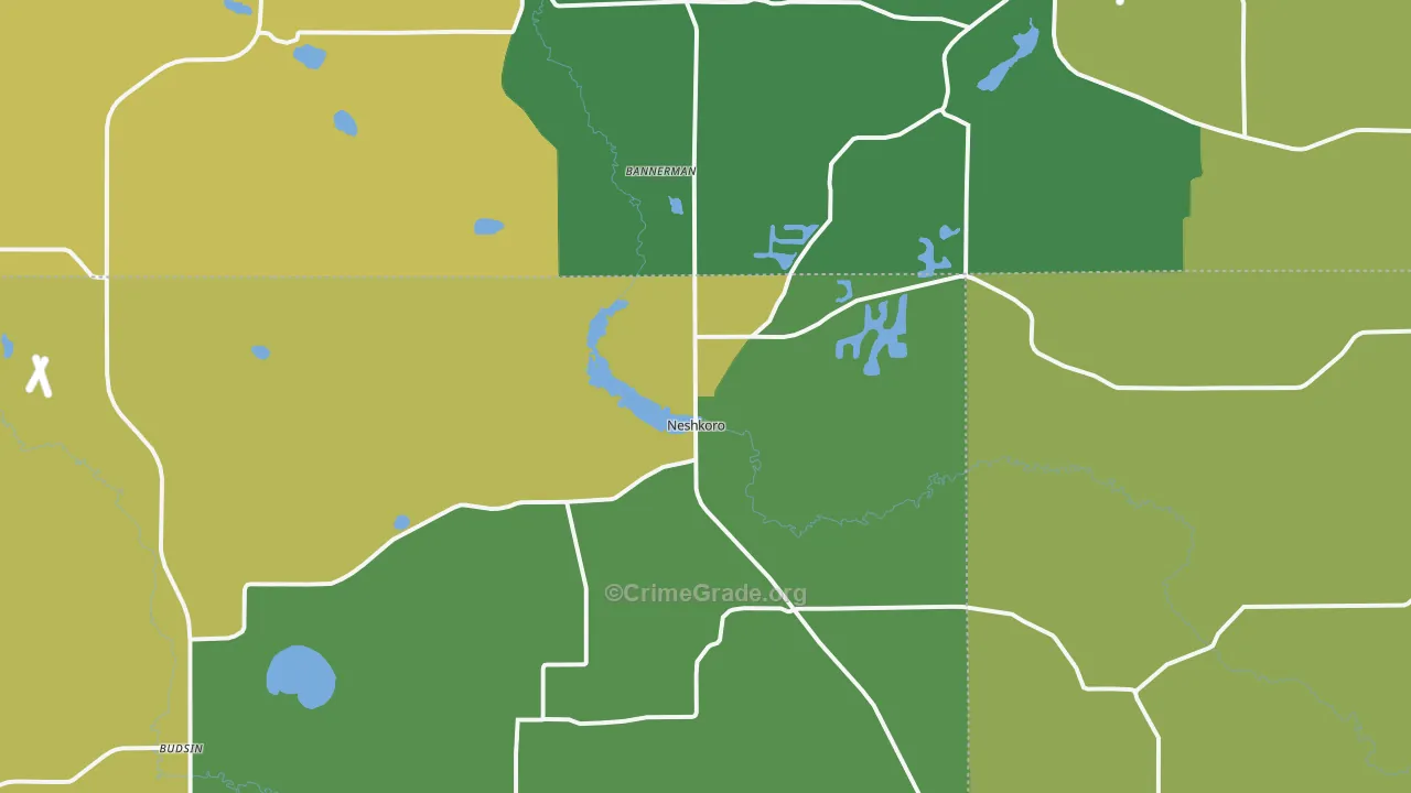 54960, WI Map of Theft Rates