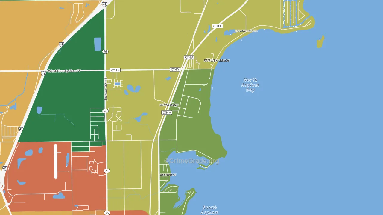 54985, WI Map of Theft Rates