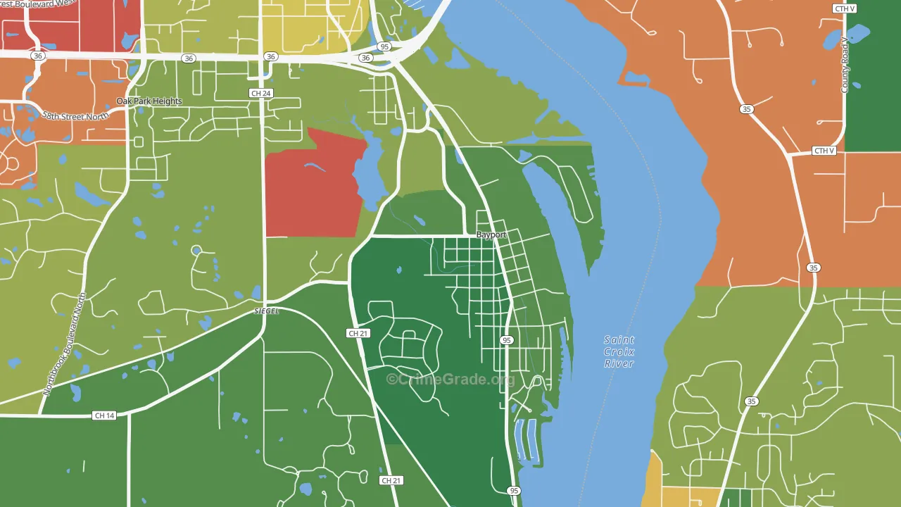 55003, MN Map of Theft Rates